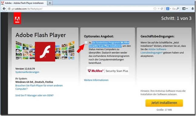 trouble downloading adobe flash on mac