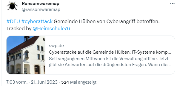 Cyberangriff auf Gemeinde Hülben 