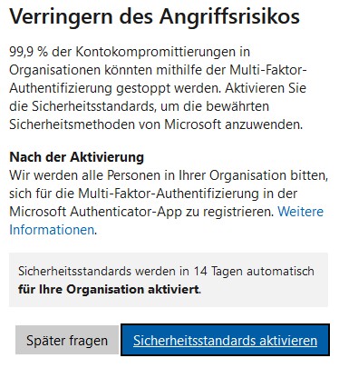 Umstellung MS 365 auf MFA