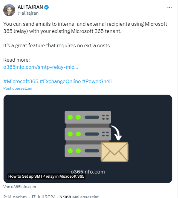 Ein SMTP-Relay in Microsoft 365 aufsetzen