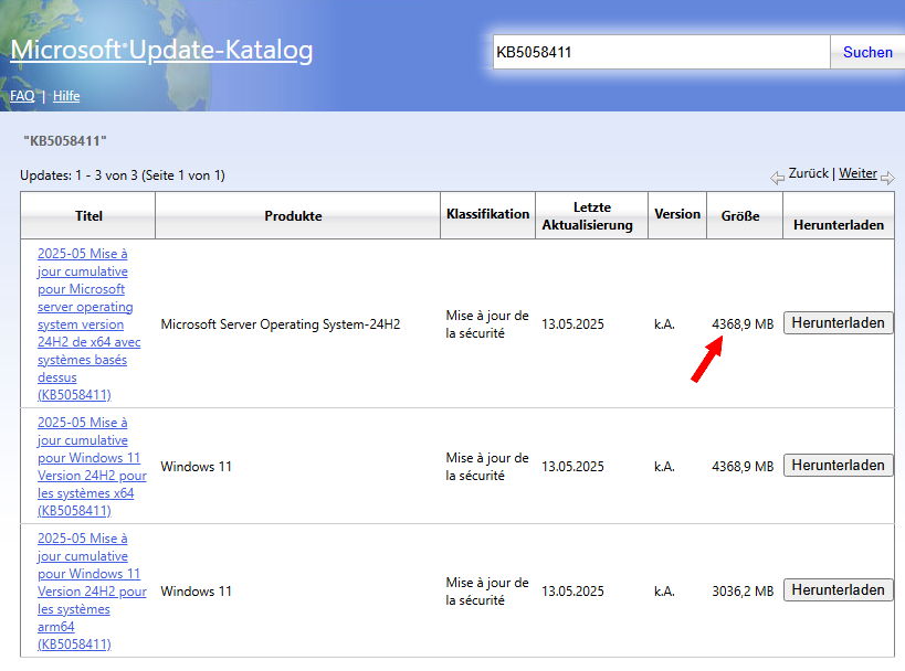 Windows 11 24H2 Update KB5058411 monster size