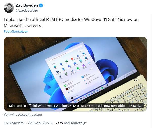 Windows 11 25H2 ISO file