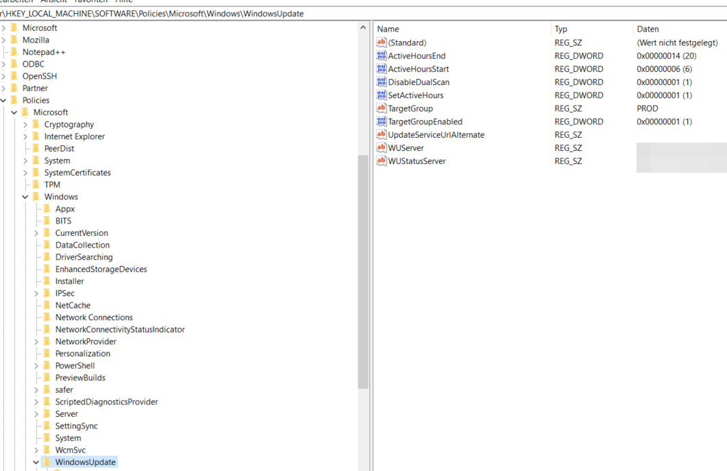 Windows Server 2022 Update registry entries Windows Server 2022 Update registry entries