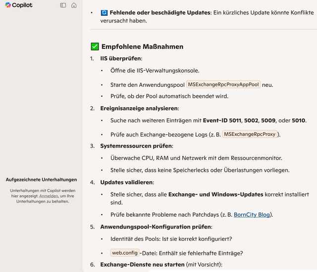 CoPilot liest Borncity