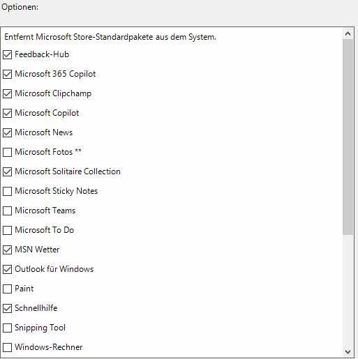 Windows 11 25H2: App-Removal