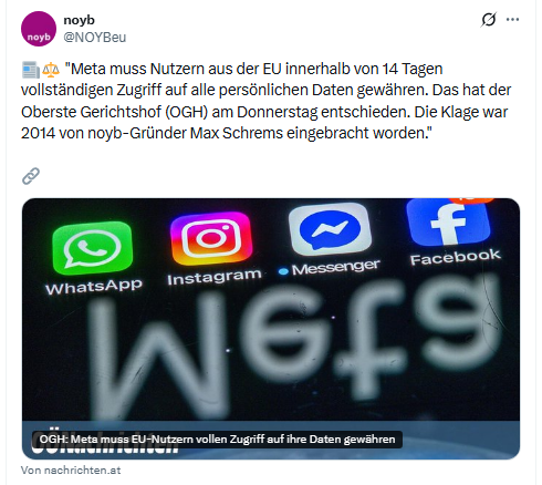 OGH-Urteil gegen Meta