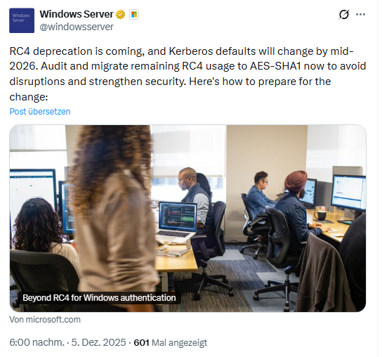 RC4-Abschaltung in Domain Controllern