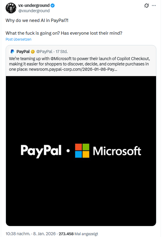PayPal mit Copilot 