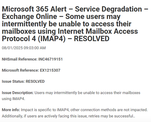Microsoft 365-Alert EX1215307