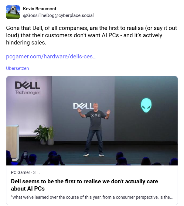 Dell: Kunden kaufen keine AI PCs