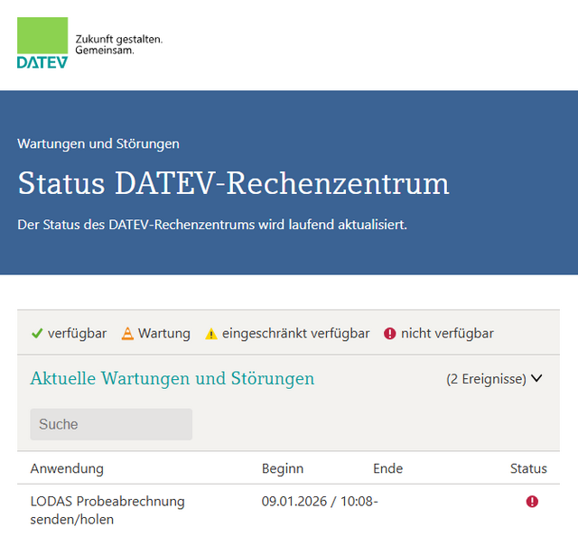 LODAS-Störung 9.1.2026