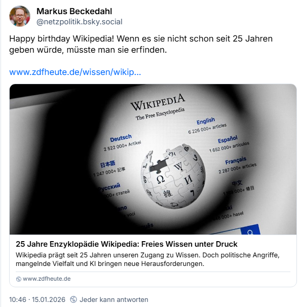 25 Jahre Wikipedia