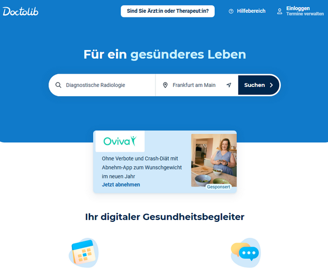 Doctolib Webseite