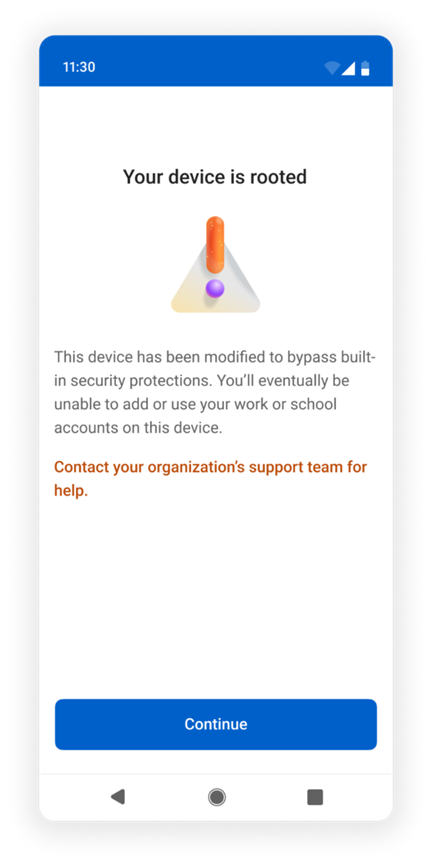 Warnung bei gerooteten Geräten