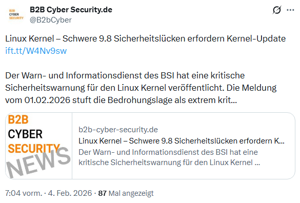 Linux Kernel Schwachstellen
