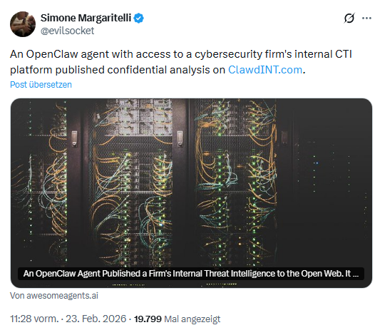 OpenClaw verrät Daten