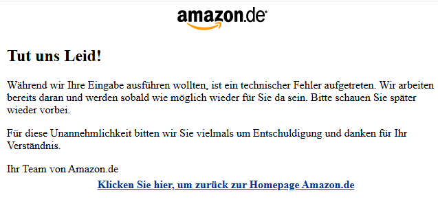 Amazon Störung