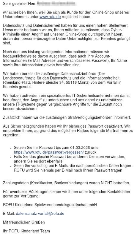ROFU Cybervorfall ROFU Cybervorfall
