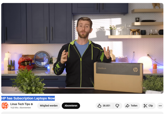 HP subscription based notebook