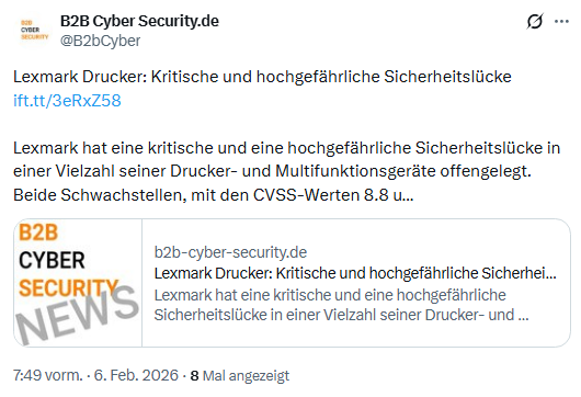 Lexmark Schwachstellen