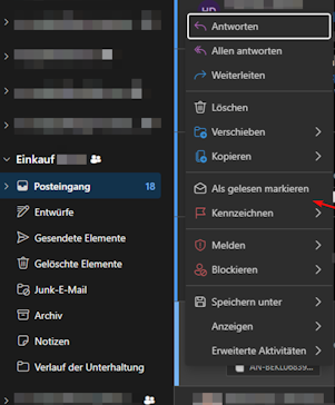 Outlook New mit fehlendem Kategorien-Kontextmenübefehl Outlook New mit fehlendem Kategorien-Kontextmenübefehl