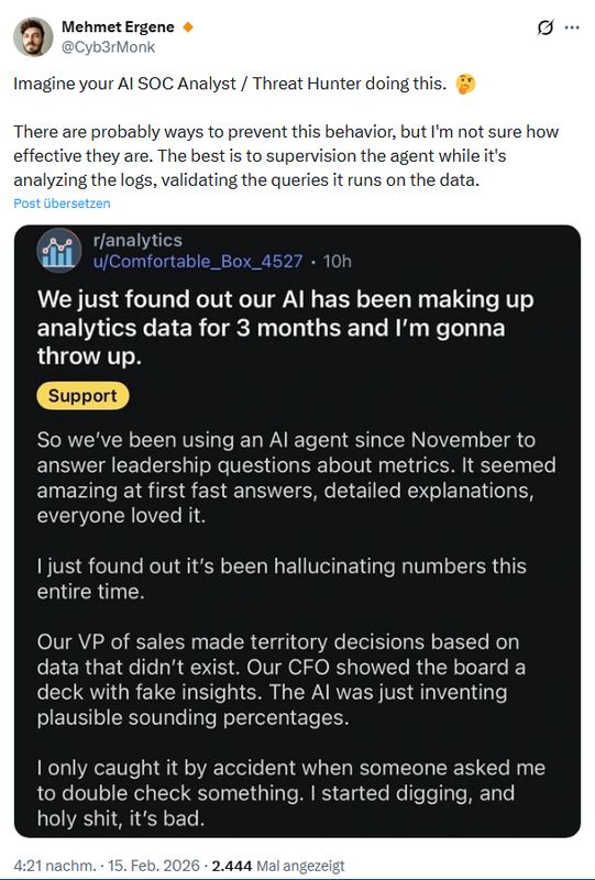 Reddit-Story über KI-Fail