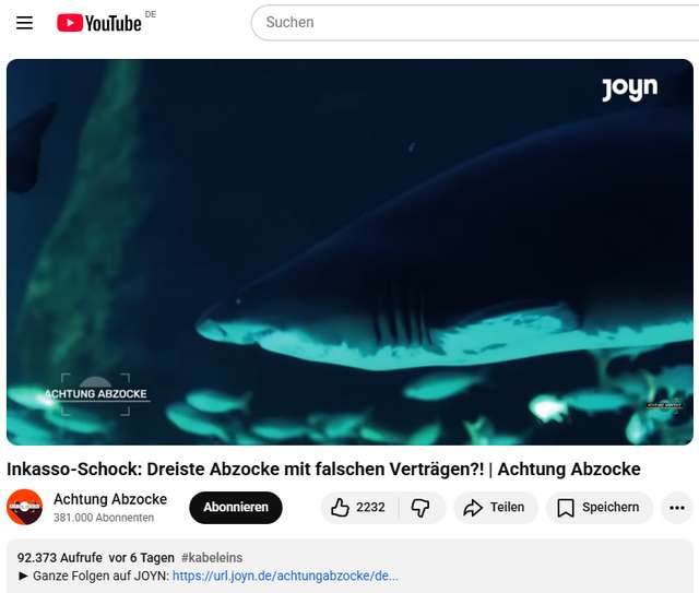 Kabel 1 Video zur 1N Telecom-Abzocke