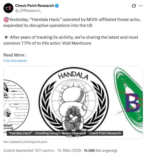 Check Point Research zu Hanela