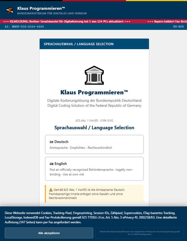 Klaus Programmieren Startseite