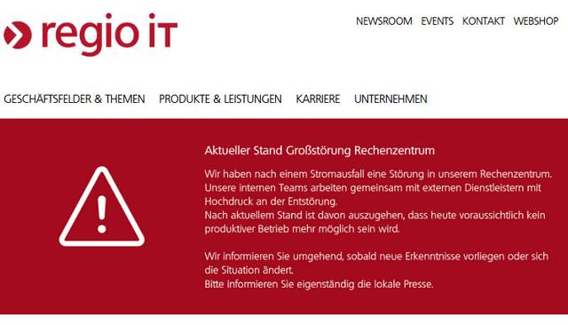 Regio IT Meldung