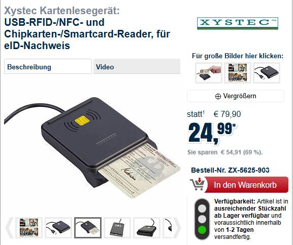 Xystec-NFC-Kartenleser