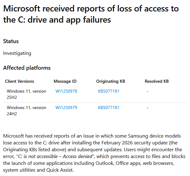 Windows 11 Zugriffsprobleme auf C