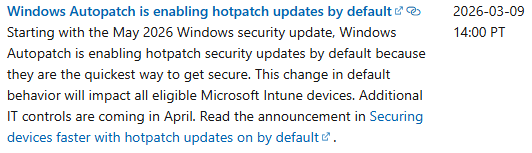 Windows Autopatch: Hotpatch Standard