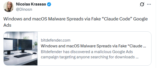 Malware fakt Claude Code-Seiten