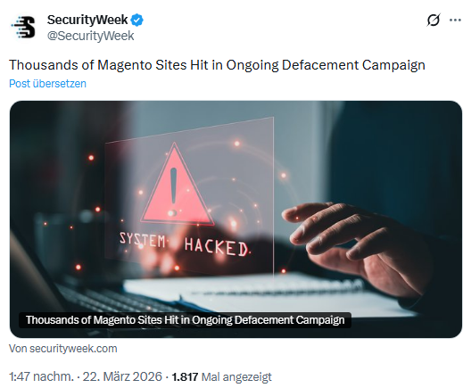 Magento-Website Defacement-Kampagne