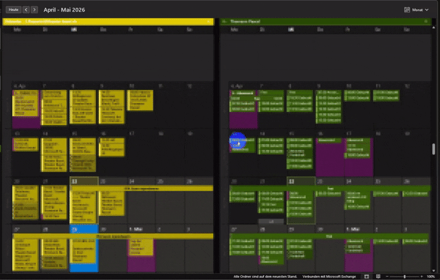 Outlook 365: Kalender Ghost-scrolllen