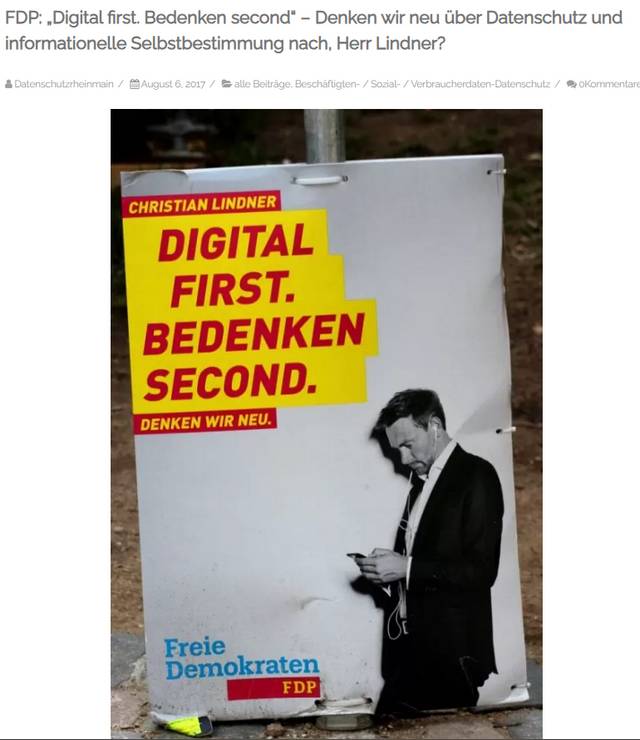 FDP Wahlplakat