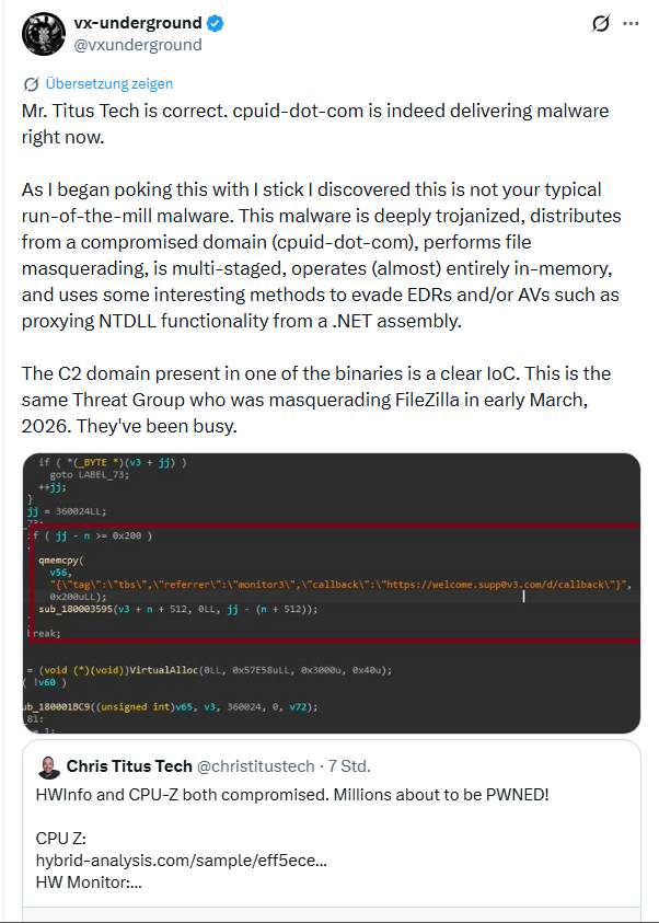 HWMonitor mit Malware