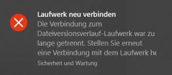 Windows-Meldung "Laufwerk neu verbinden"