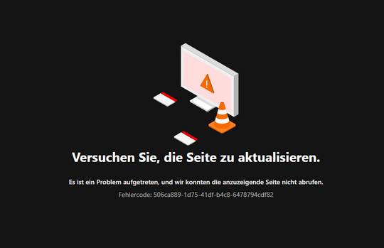 MS365-Error "Versuchen Sie die Seite zu aktualisieren"
