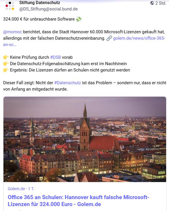 MS365: Lizenz-Fail in Hannover