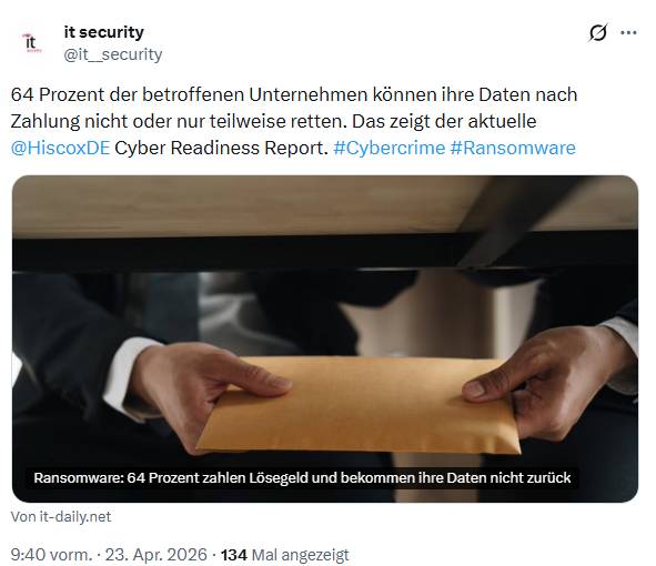 Ransomware-Zahlung