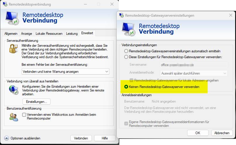 Windows RDP-Gateway-Warnung