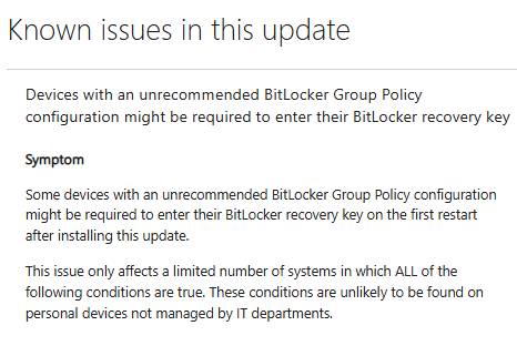 Windows 11 BitLocker-Problem April 2026
