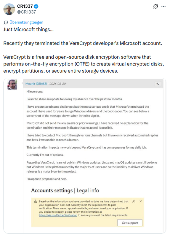 Microsoft Kontensperre
