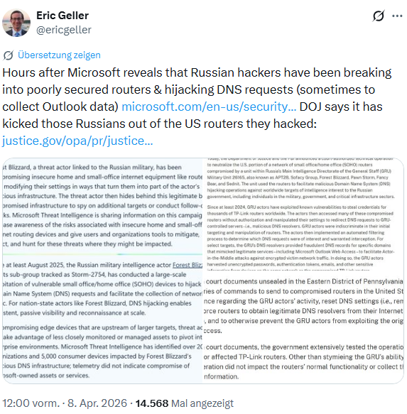 Microsoft zu russischen Hackerangriffen