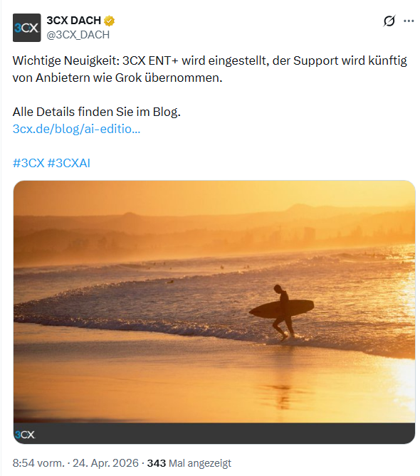 3CX Transcriptionen eines Gesprächs
