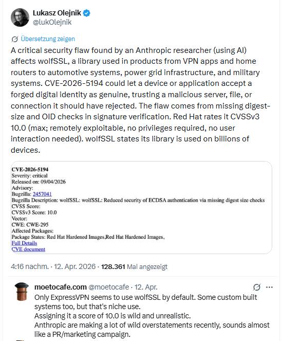 wolfSSL-Sicherheitslücke