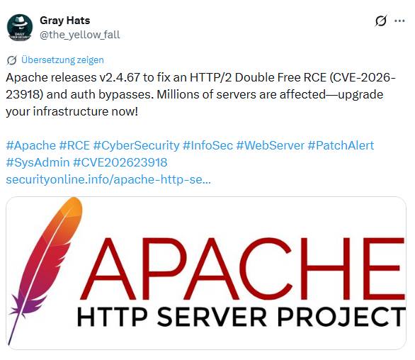 Apache Schwachstelle