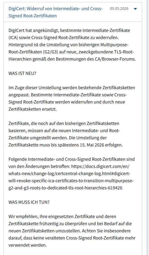 DigiCert-Widerruf